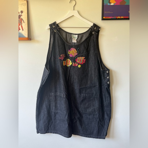 Quacker Factory Dresses & Skirts - ❌SOLD❌Vintage NWT The Quacker Factory Embroidered Denim Sleeveless Dress